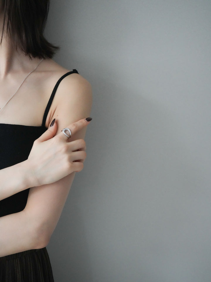 [予約]フロスツイストビジューリング/silver