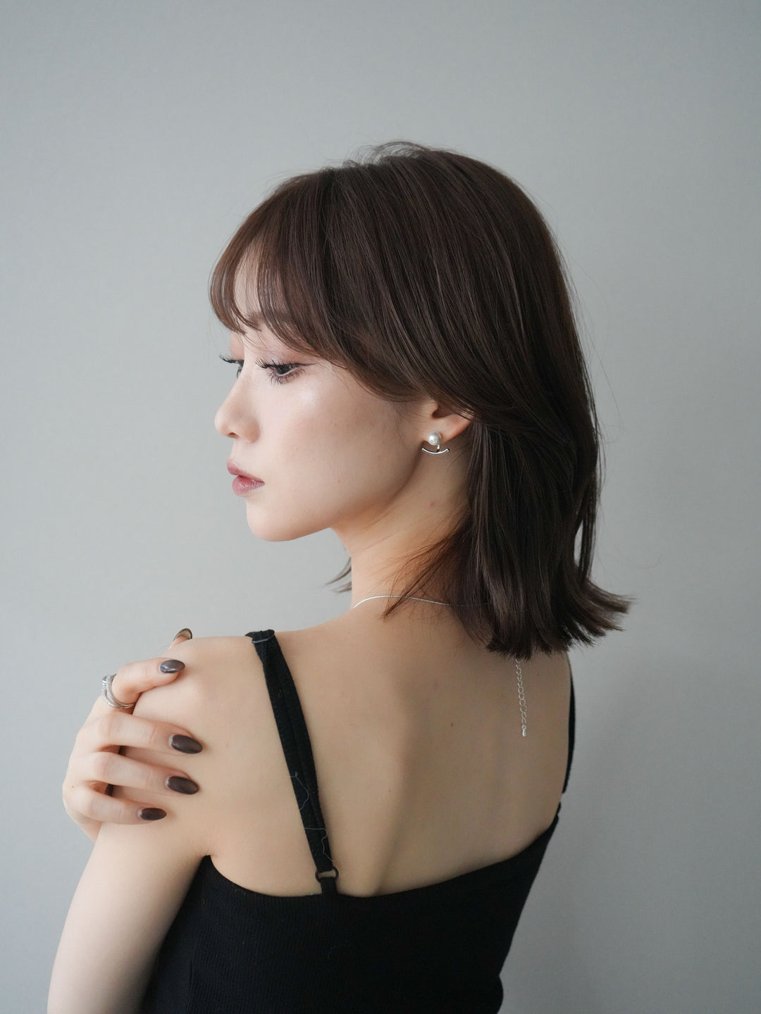 [予約]2WAYパールモチーフピアス/silver