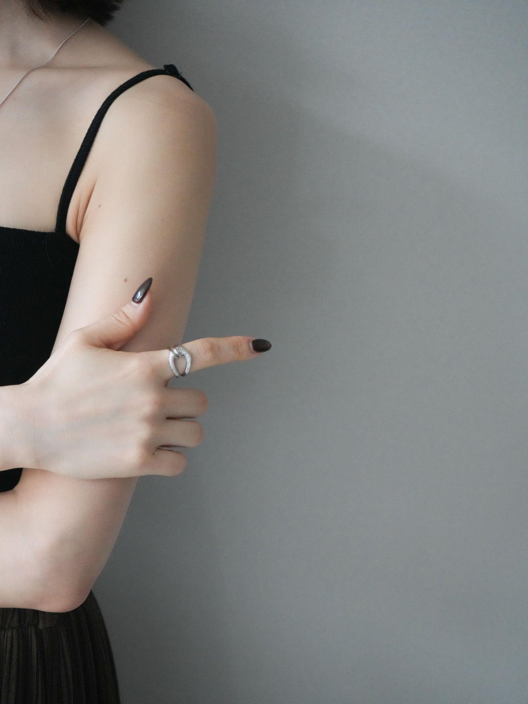 [予約]フロスツイストビジューリング/silver