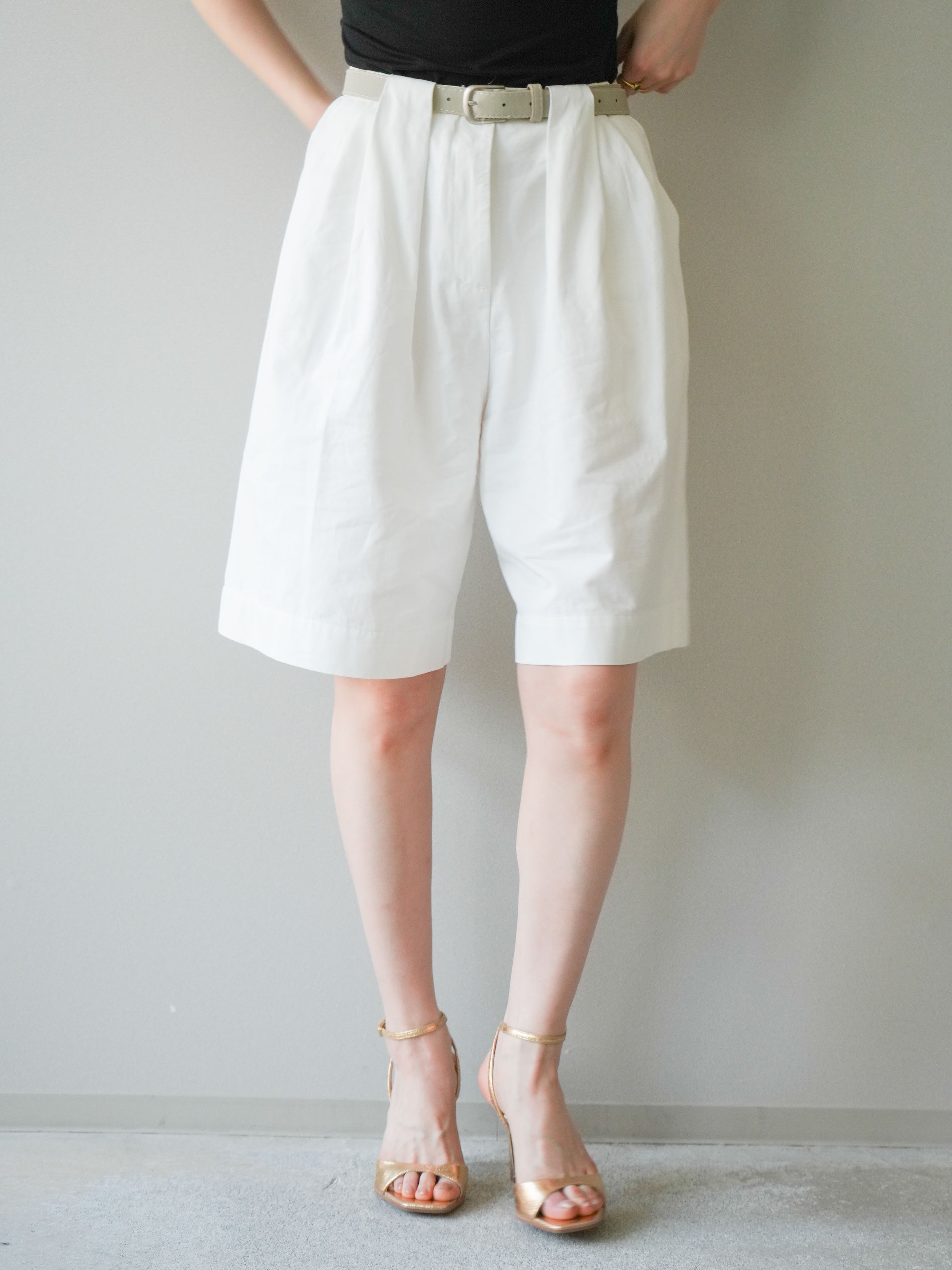 litmusホワイト キルティング レース ハーフパンツ 予約]タックワイドハーフパンツ/white – Lumier
