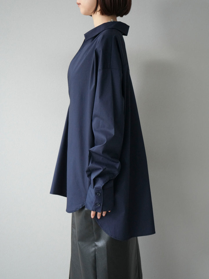 [予約]ブロードディープスキッパーブラウス/ネイビー