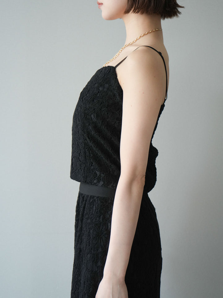 [SET]フルレースキャミ＆IラインスカートSET UP