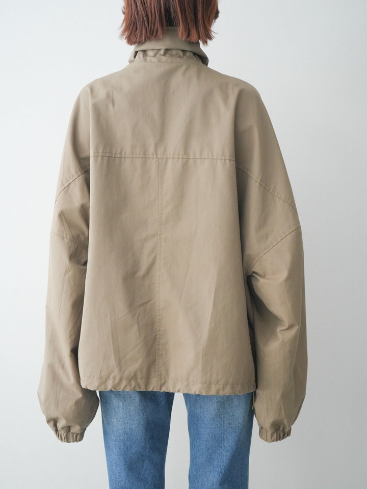[予約]ビッグポケットコットンナイロンジップブルゾン/brown