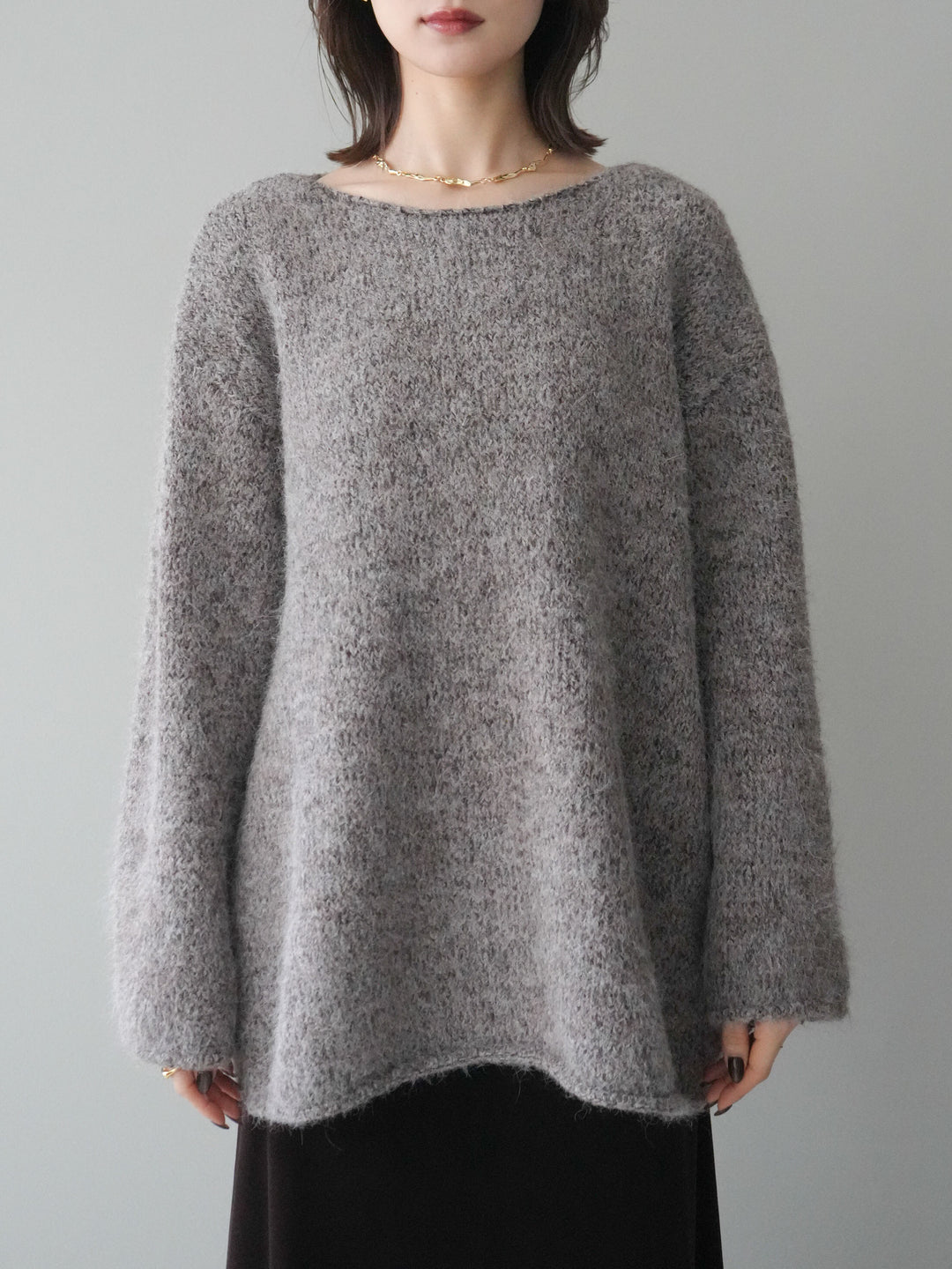 [予約]バラクラバSETニットプルオーバー/brown