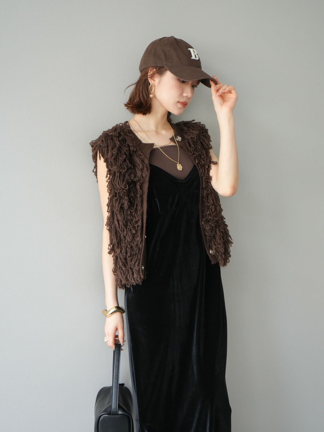 [套裝] 前開式針織背心 + 選配配件套裝（2 套）