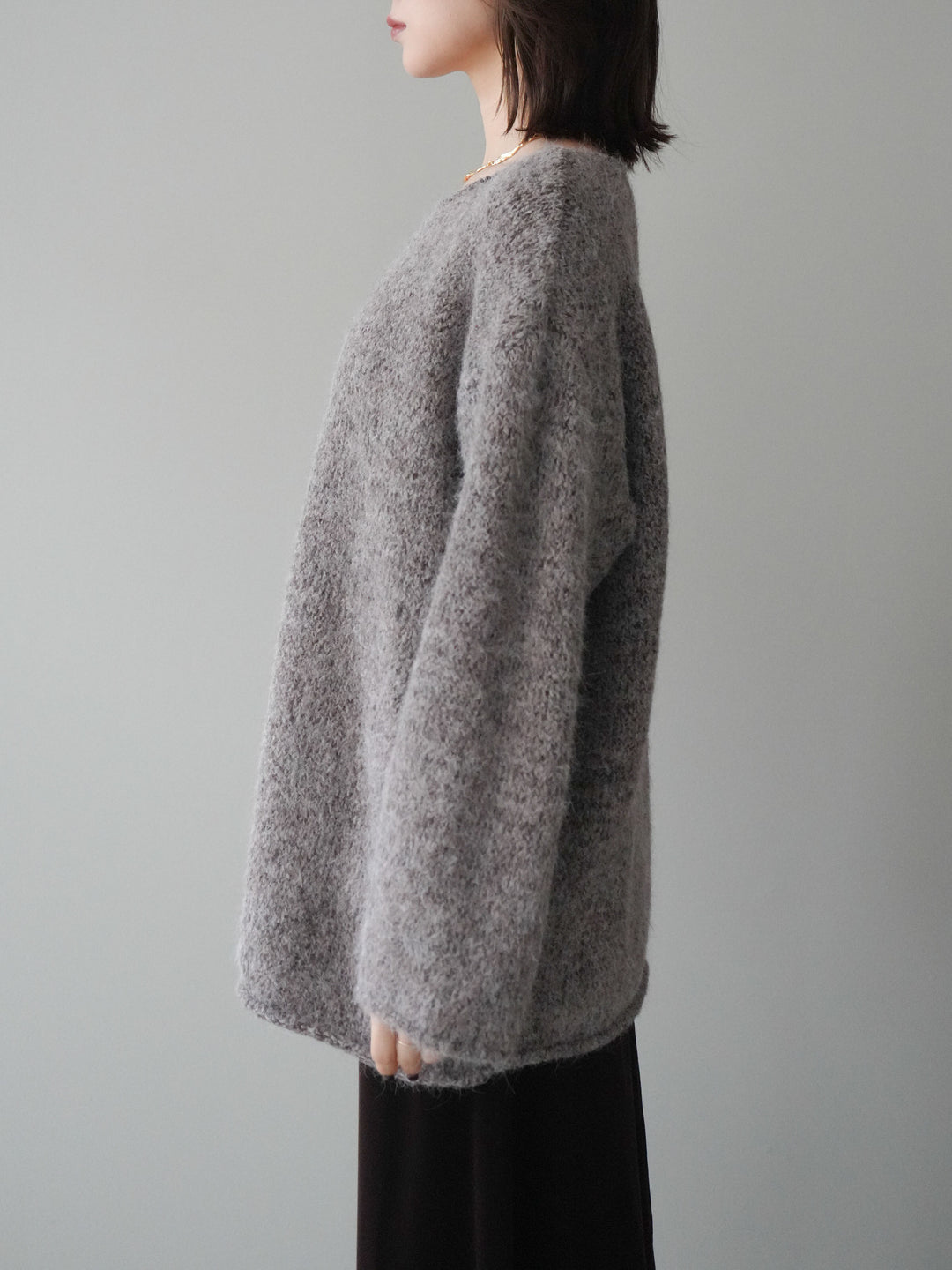 [予約]バラクラバSETニットプルオーバー/brown