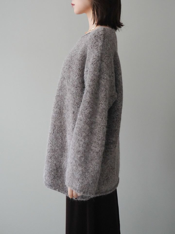 [予約]バラクラバSETニットプルオーバー/brown