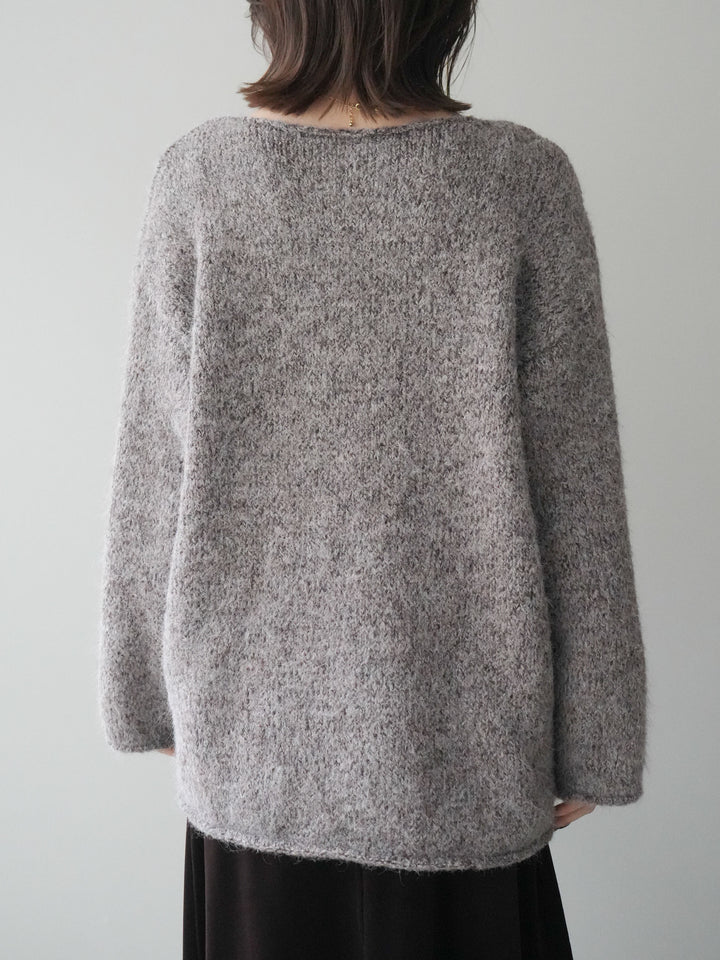 [予約]バラクラバSETニットプルオーバー/brown