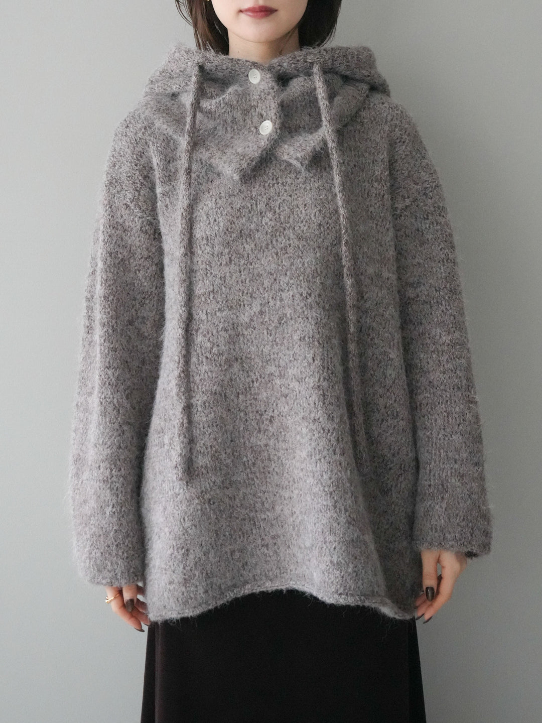 [予約]バラクラバSETニットプルオーバー/brown