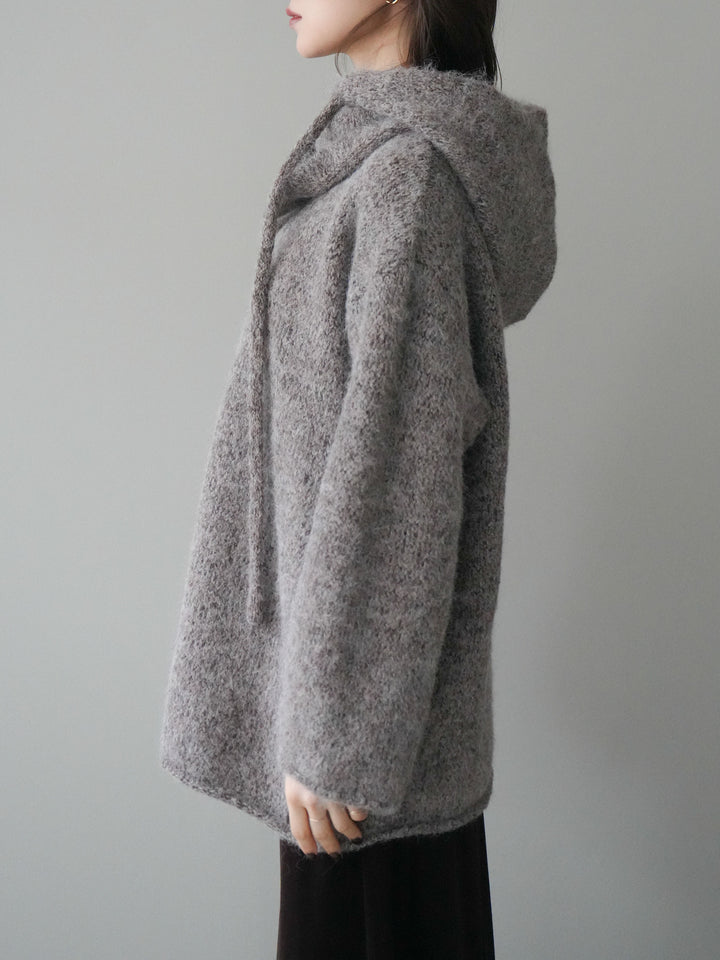 [予約]バラクラバSETニットプルオーバー/brown