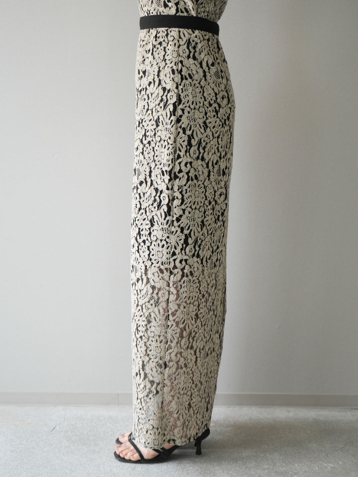 [SET]フルレースキャミ＆IラインスカートSET UP