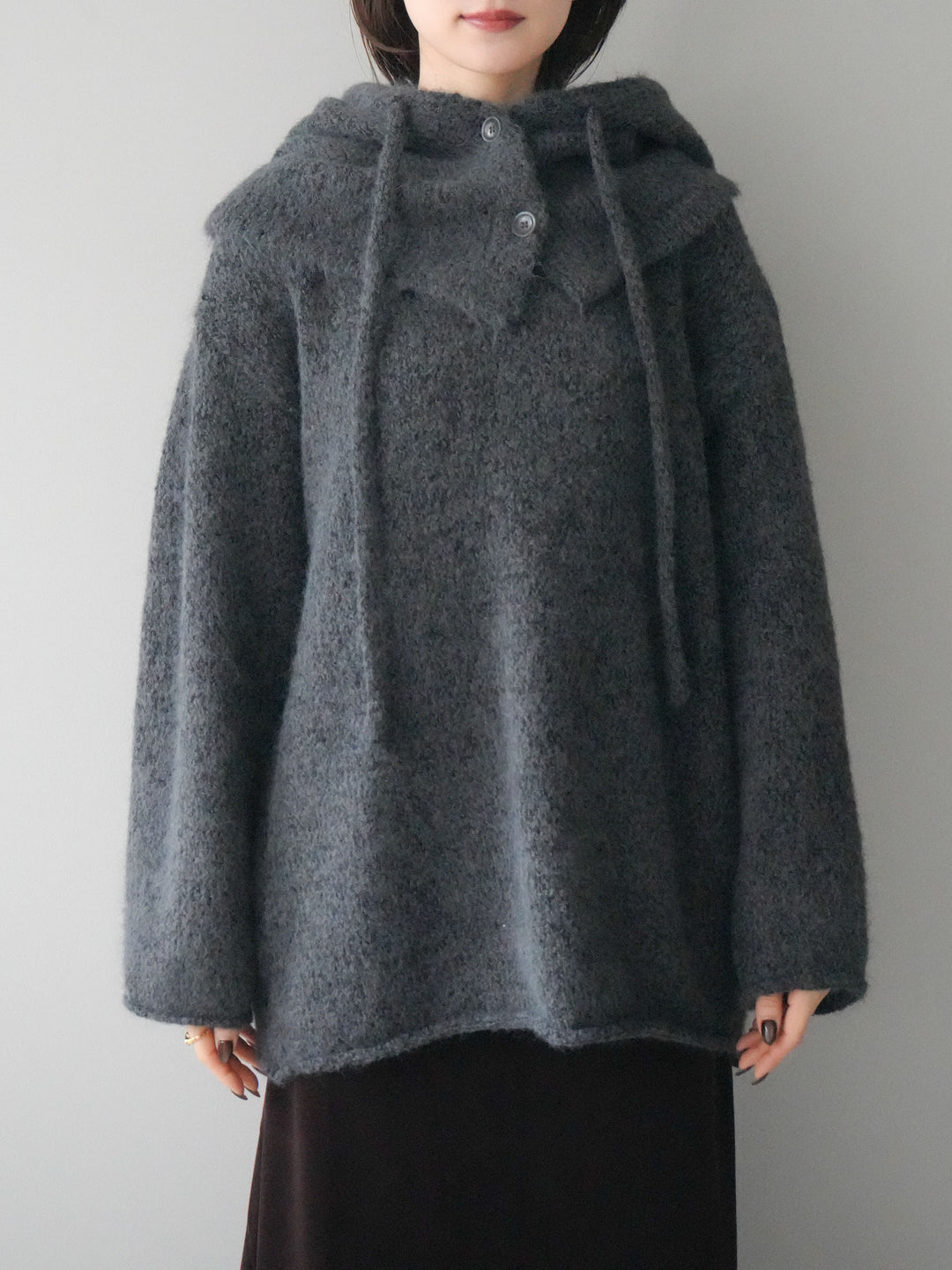 [予約]バラクラバSETニットプルオーバー/darkgray