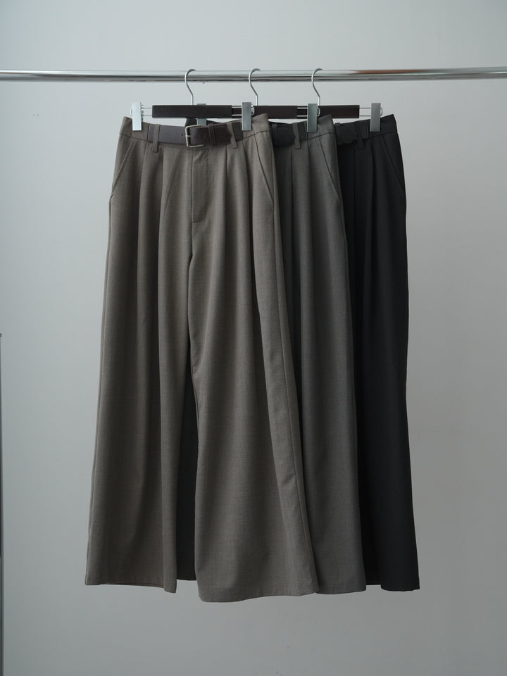 [SET]ベルトデザインツータックドレープワイドパンツ+ベルトデザインツータックドレープワイドパンツ(2set)