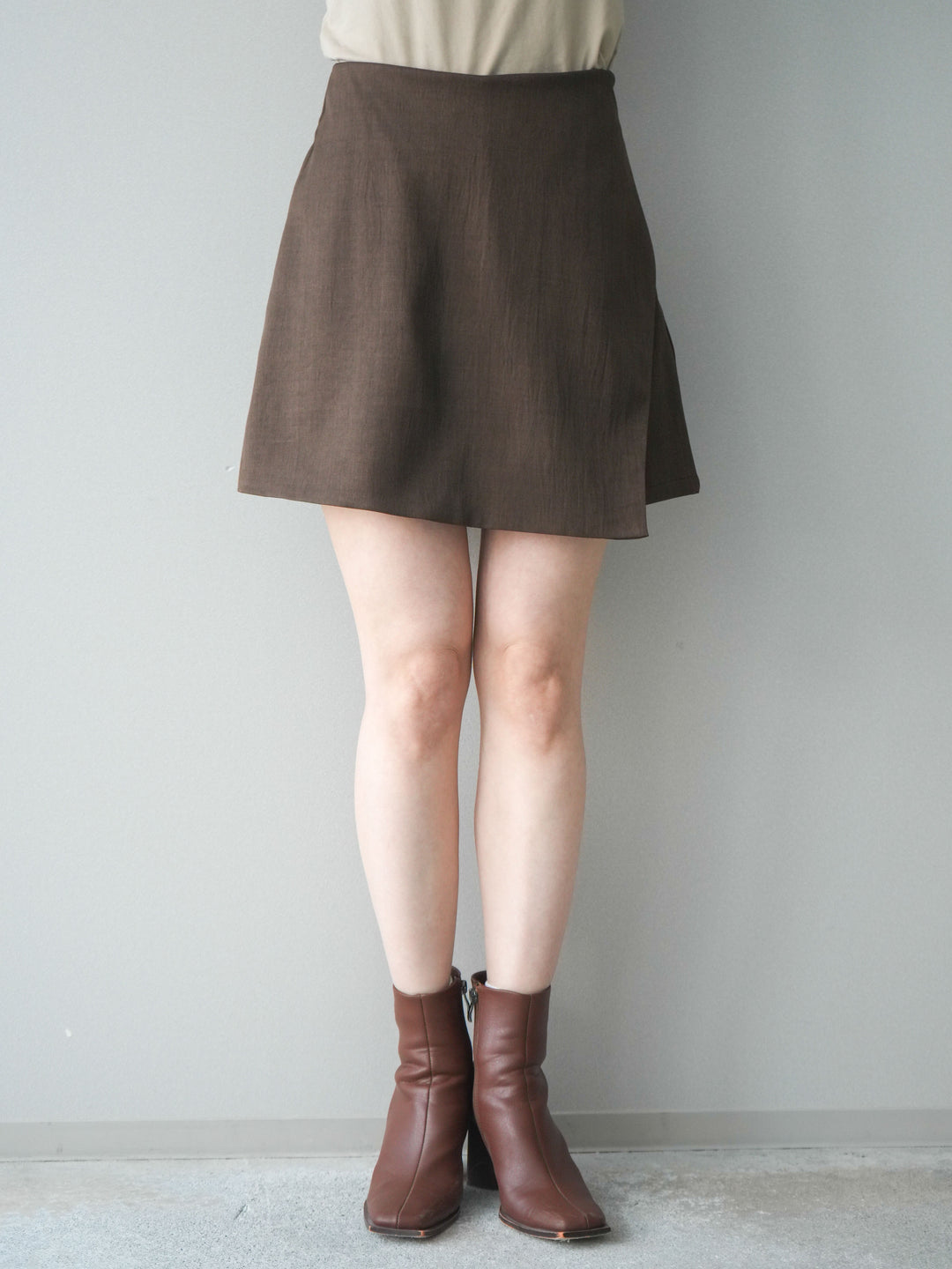 [予約]TRツイルラップデザインショートパンツ/brown