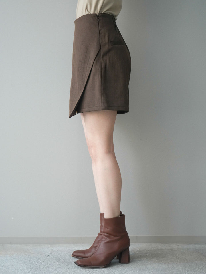 [予約]TRツイルラップデザインショートパンツ/brown