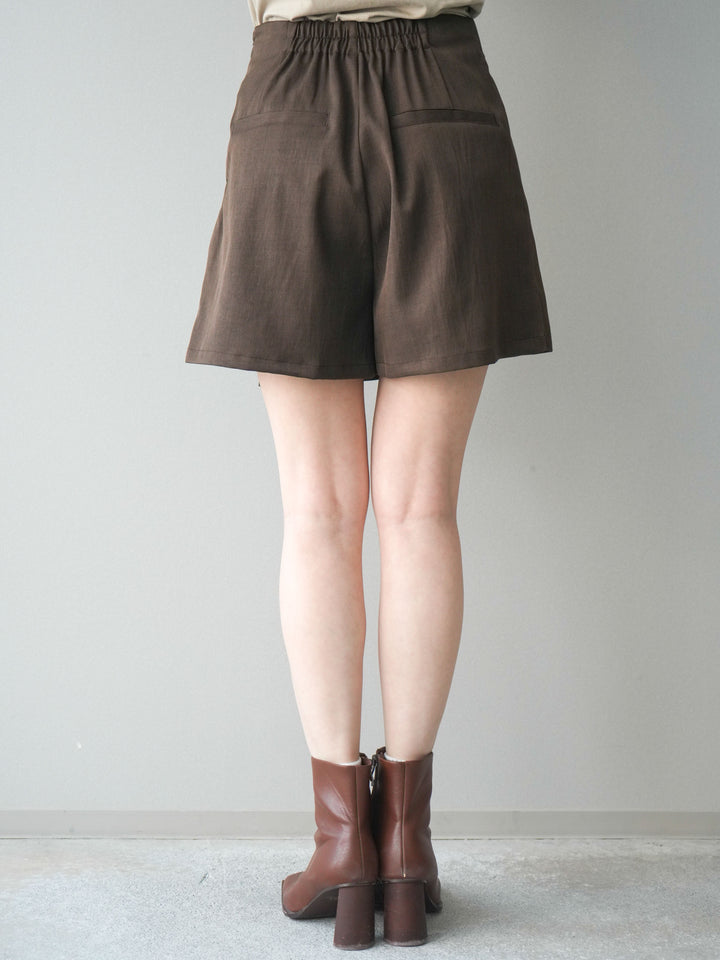 [予約]TRツイルラップデザインショートパンツ/brown