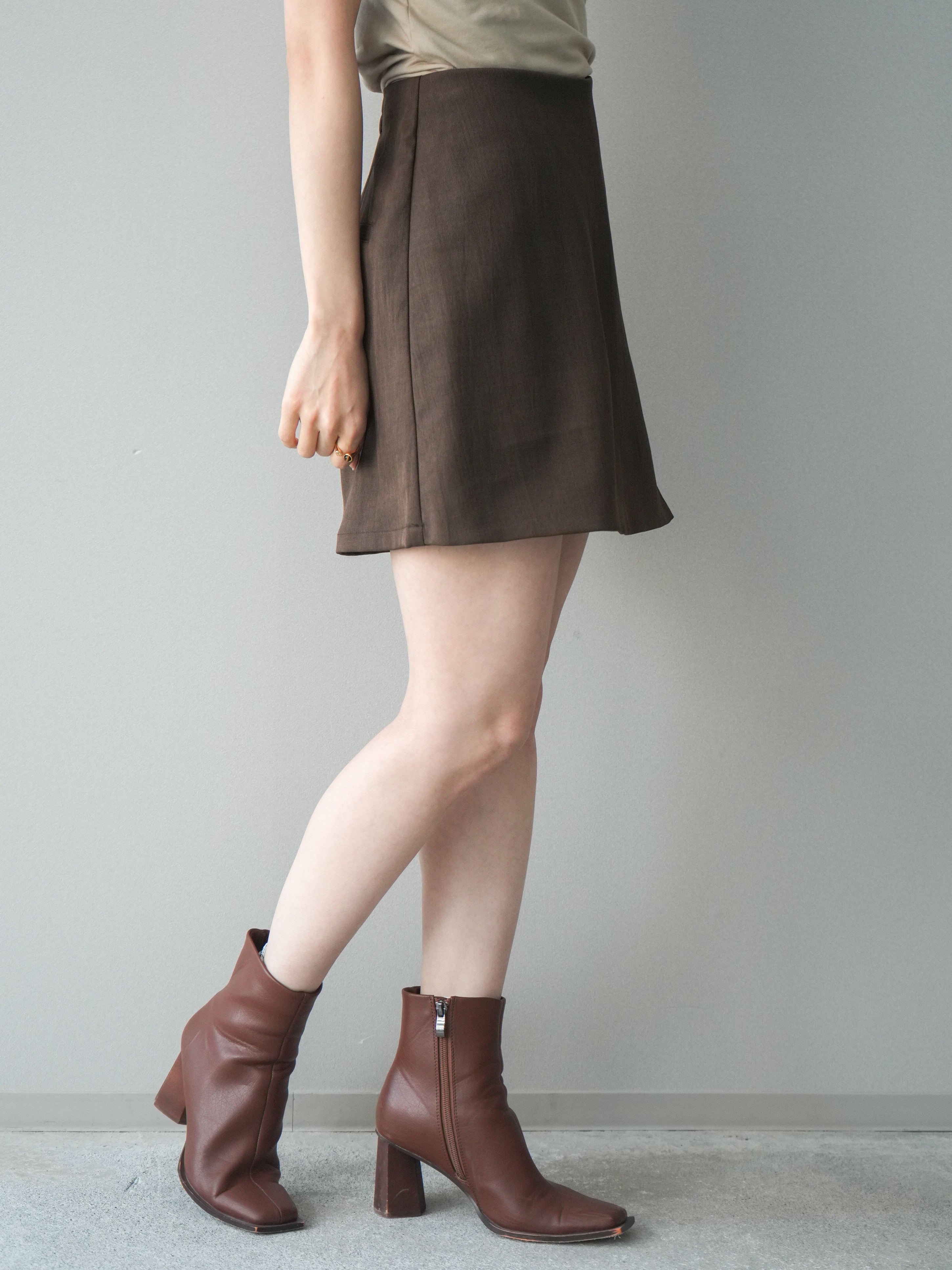 ラップ付きショートパンツ callautia ラップスカート風ショートパンツ