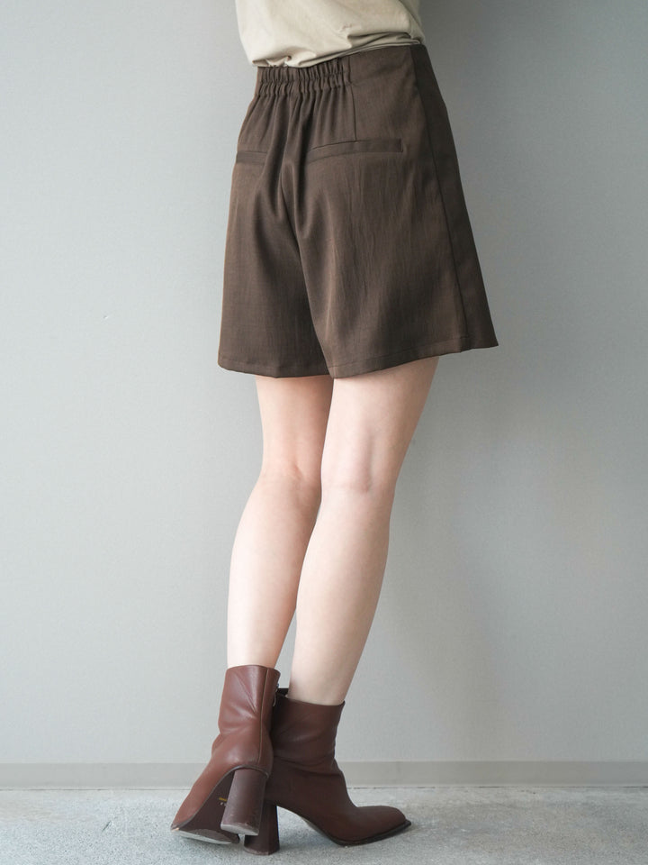 [予約]TRツイルラップデザインショートパンツ/brown