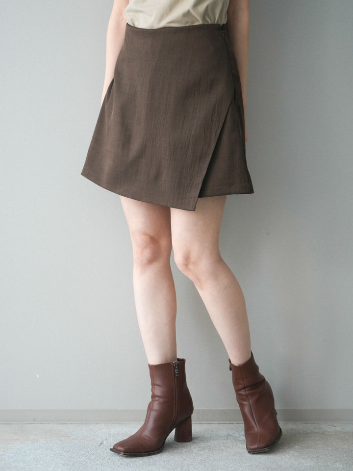 [予約]TRツイルラップデザインショートパンツ/brown