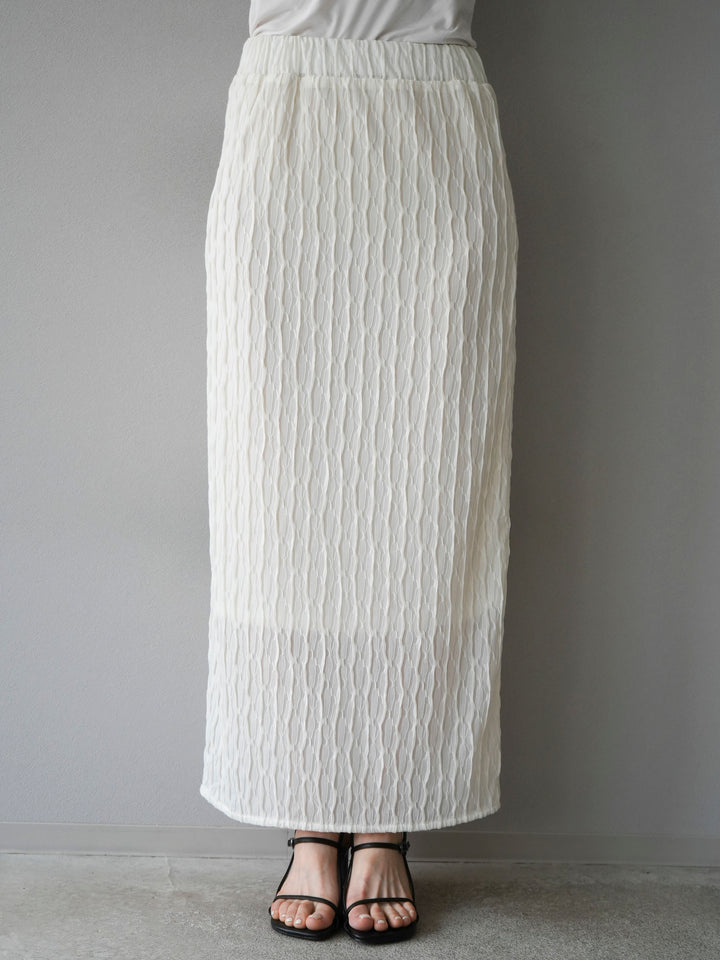 [Pre-order] Sheer Design Mellow Tight Skirt/Ivory