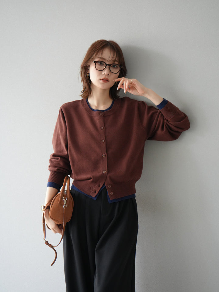 [SET] 色彩協調的層疊開襟衫 + 可選配件套裝（2 套）