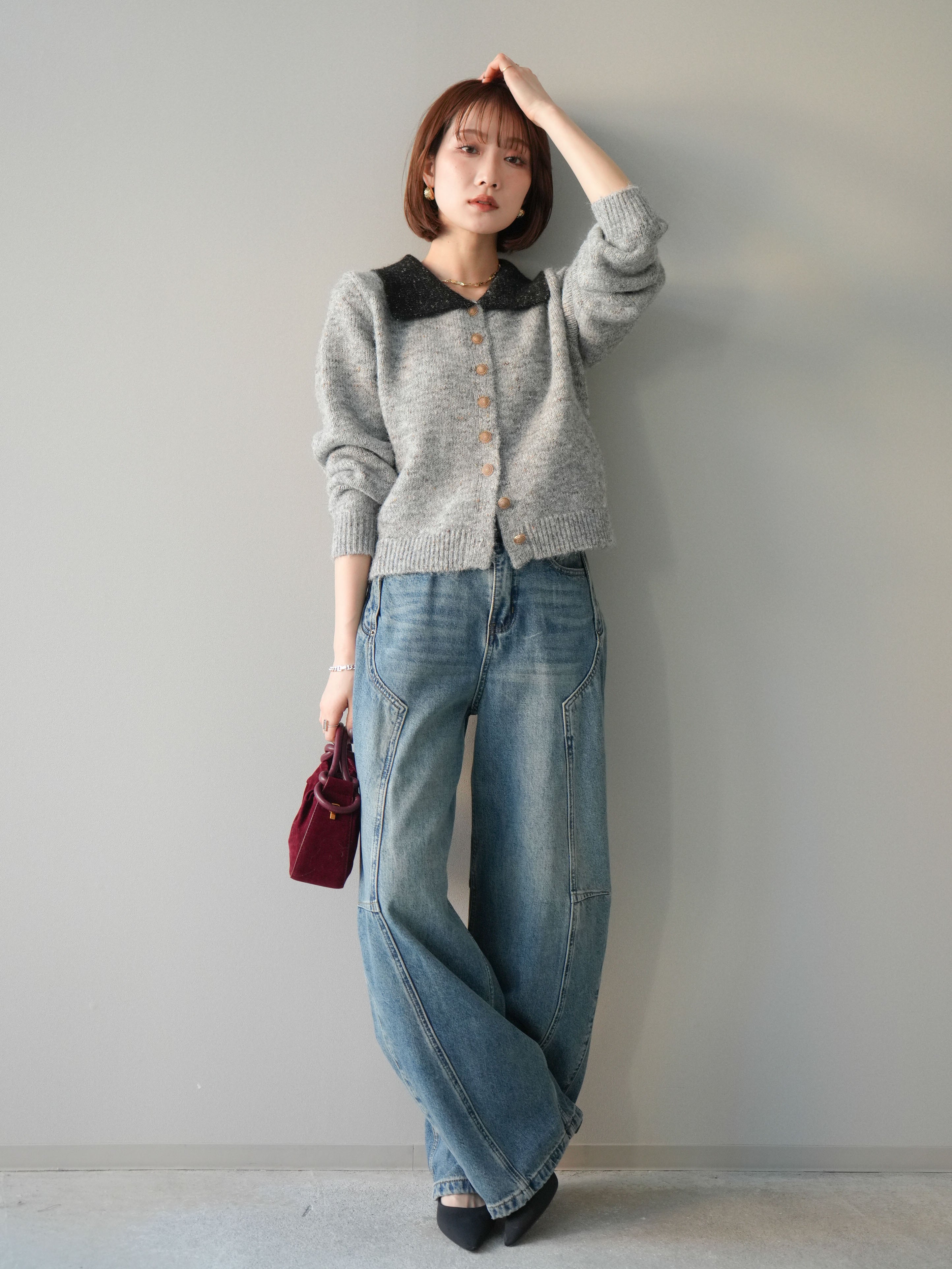 Lumier ベルト付カーブデニムパンツ 予約]ベルト付3Dカーブデニムパンツ/blue – Lumier