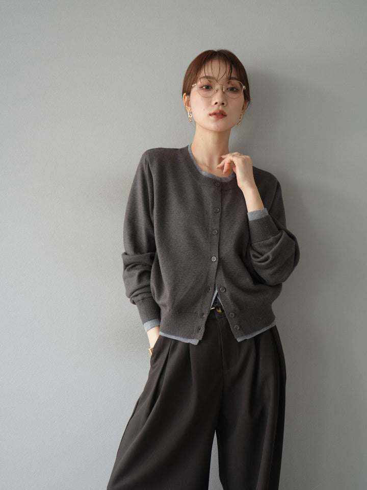 [SET] 色彩協調的層疊開襟衫 + 可選配件套裝（2 套）