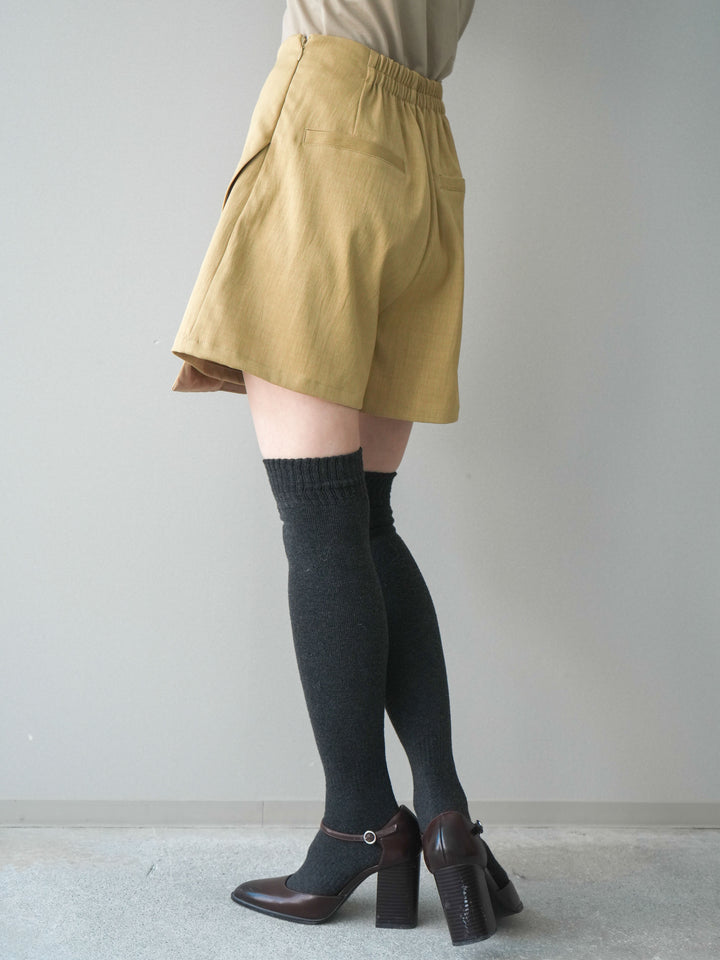 [予約]TRツイルラップデザインショートパンツ/beige