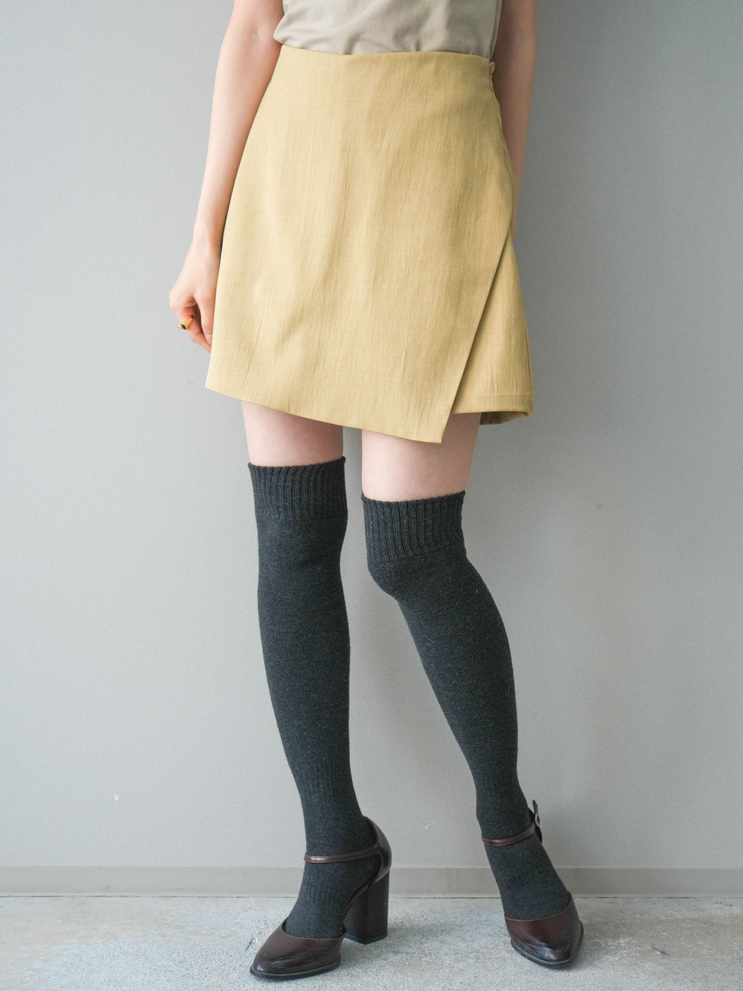 [予約]TRツイルラップデザインショートパンツ/beige