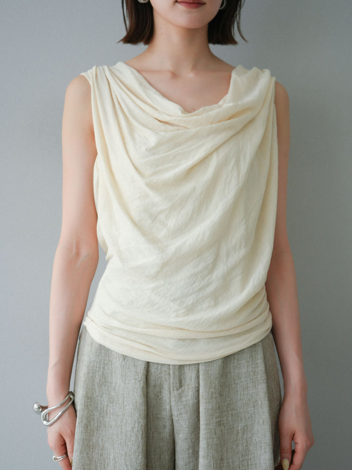 [預訂] 串珠鏈垂墜上衣/象牙色