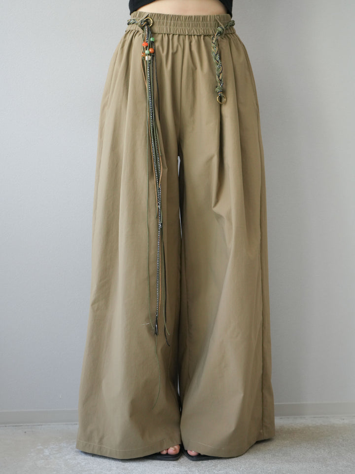 [SET]タックデザイントップス＆ビーズベルト付きパンツSET UP(2set)