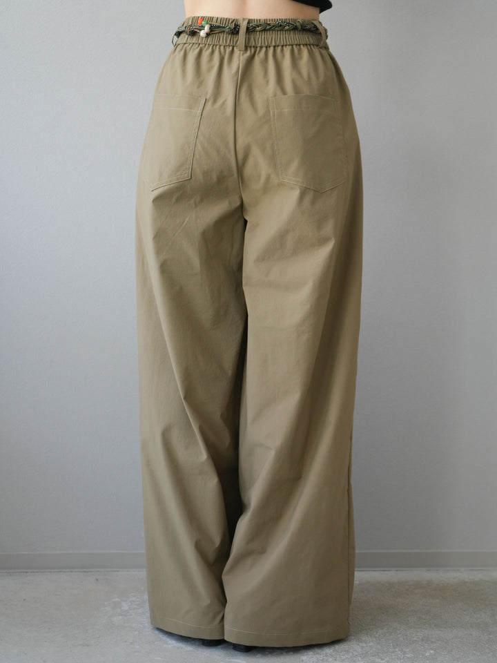 [SET]タックデザイントップス＆ビーズベルト付きパンツSET UP(2set)