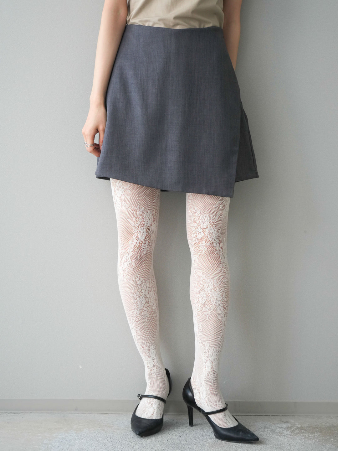 [予約]TRツイルラップデザインショートパンツ/charcoal