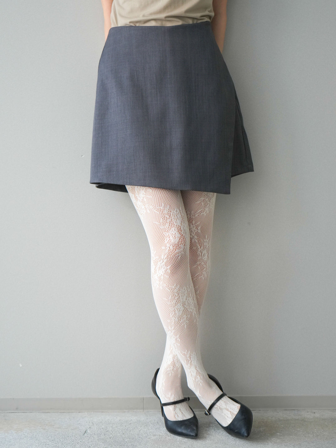 [予約]TRツイルラップデザインショートパンツ/charcoal