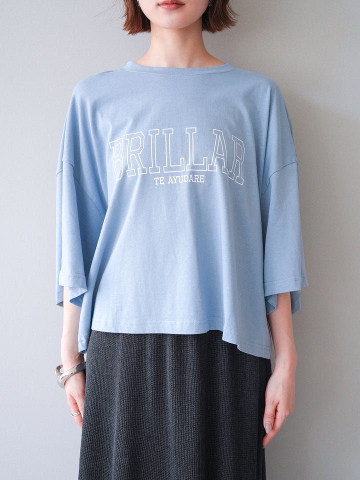 [予約]ボックスシルエットロゴTEE/blue