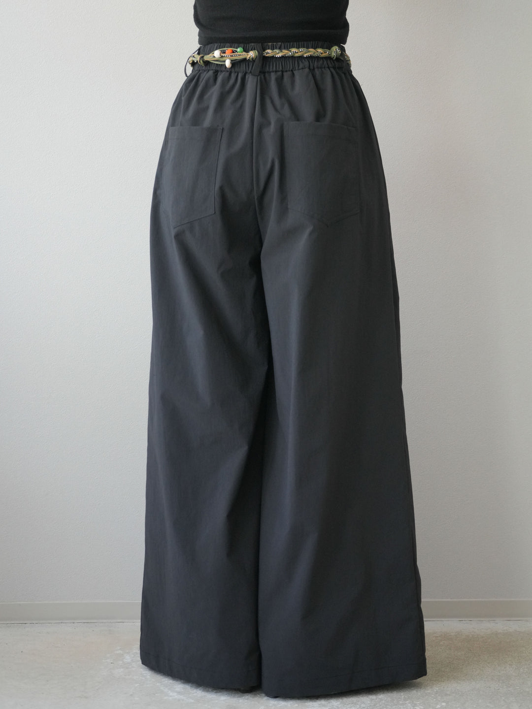 [SET]タックデザイントップス＆ビーズベルト付きパンツSET UP(2set)