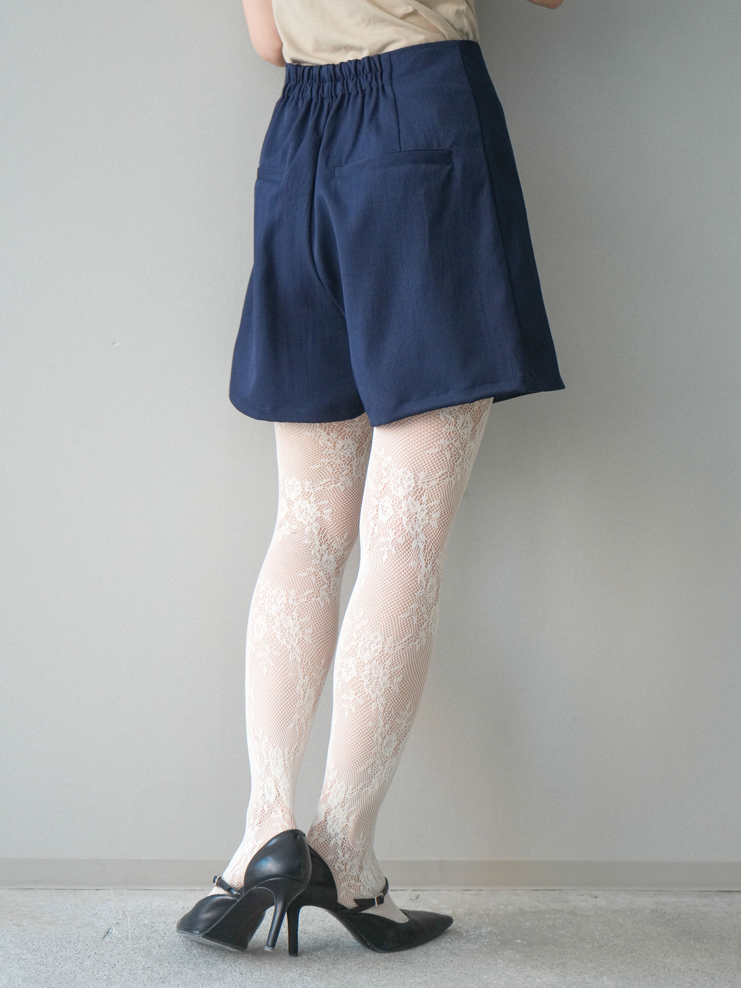 [予約]TRツイルラップデザインショートパンツ/navy