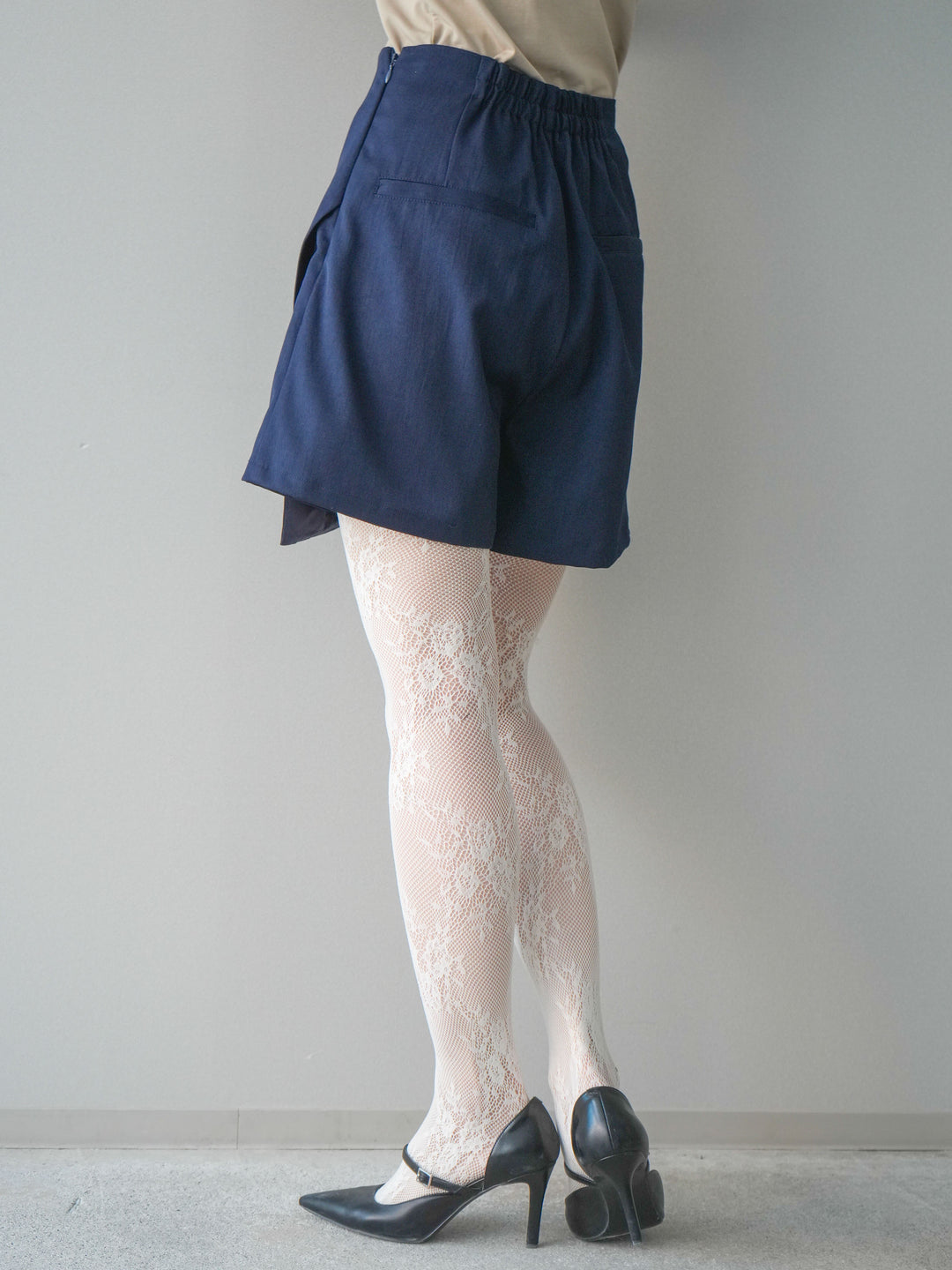 [予約]TRツイルラップデザインショートパンツ/navy