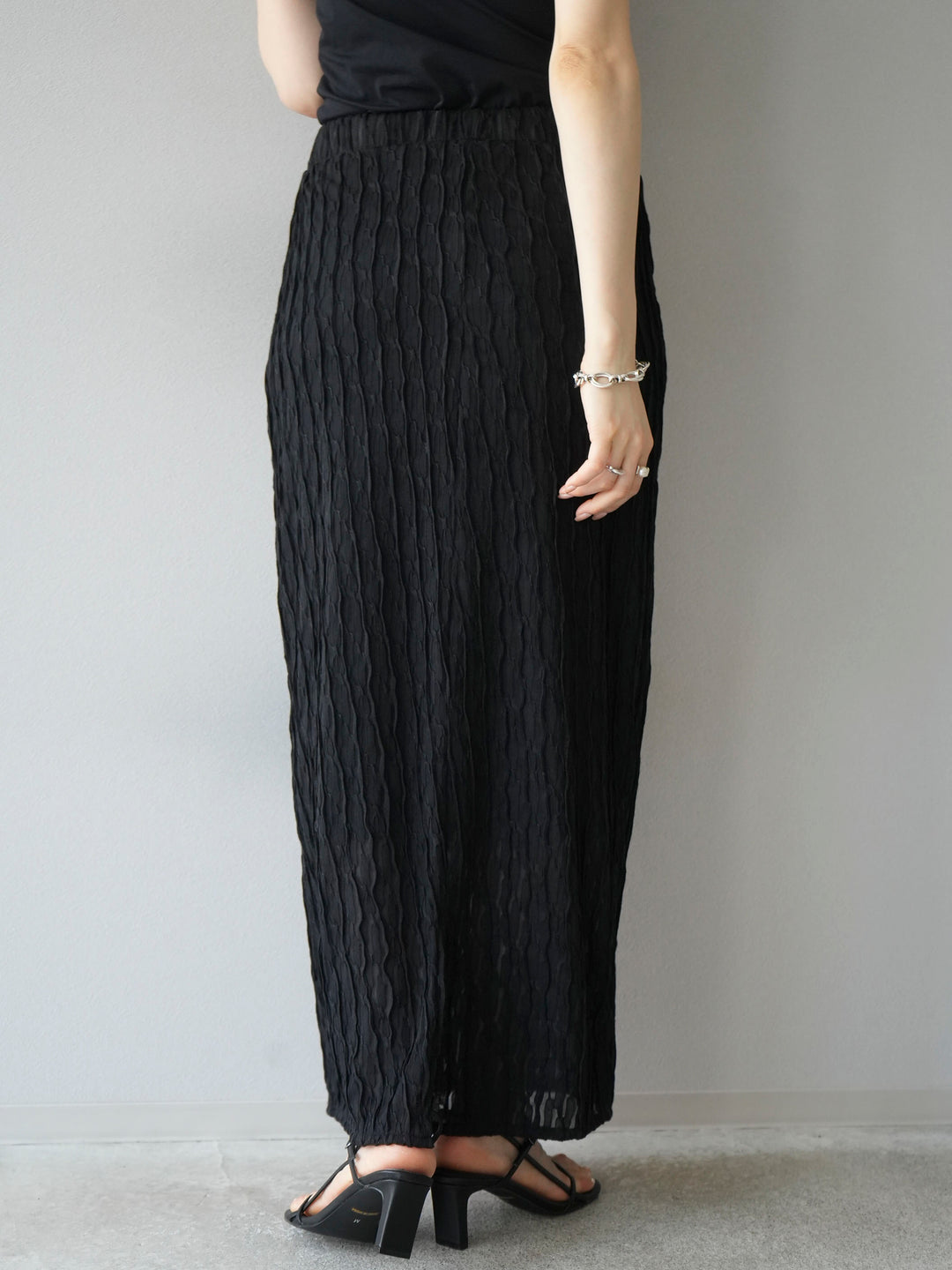 [Pre-order] Sheer Design Mellow Tight Skirt/Black