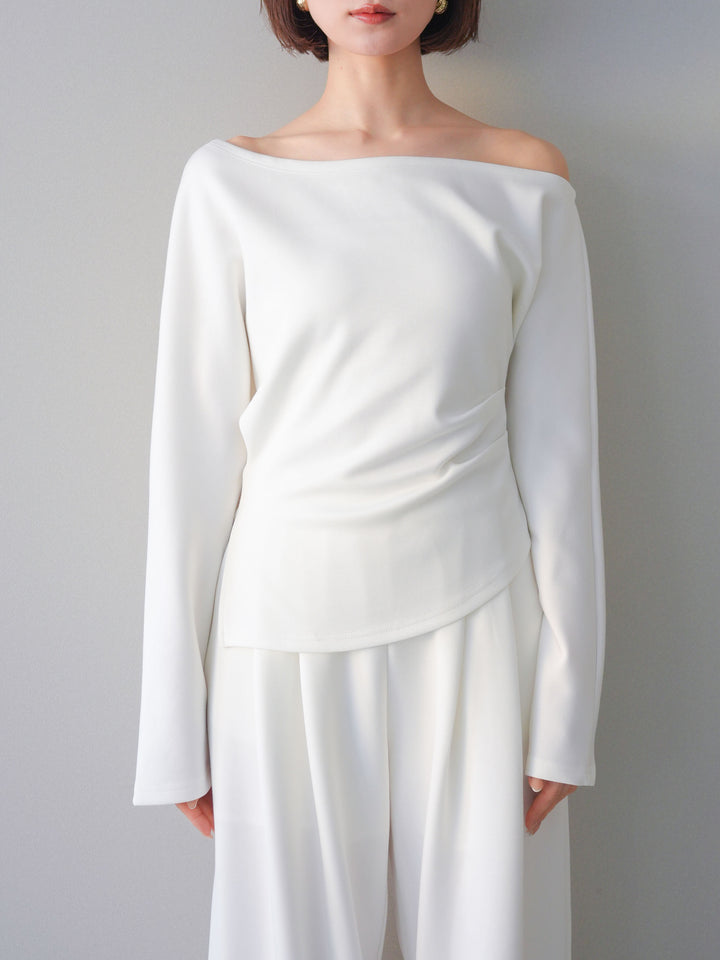 [SET]ライトポンチワンショルタックトップス＆パンツSETUP