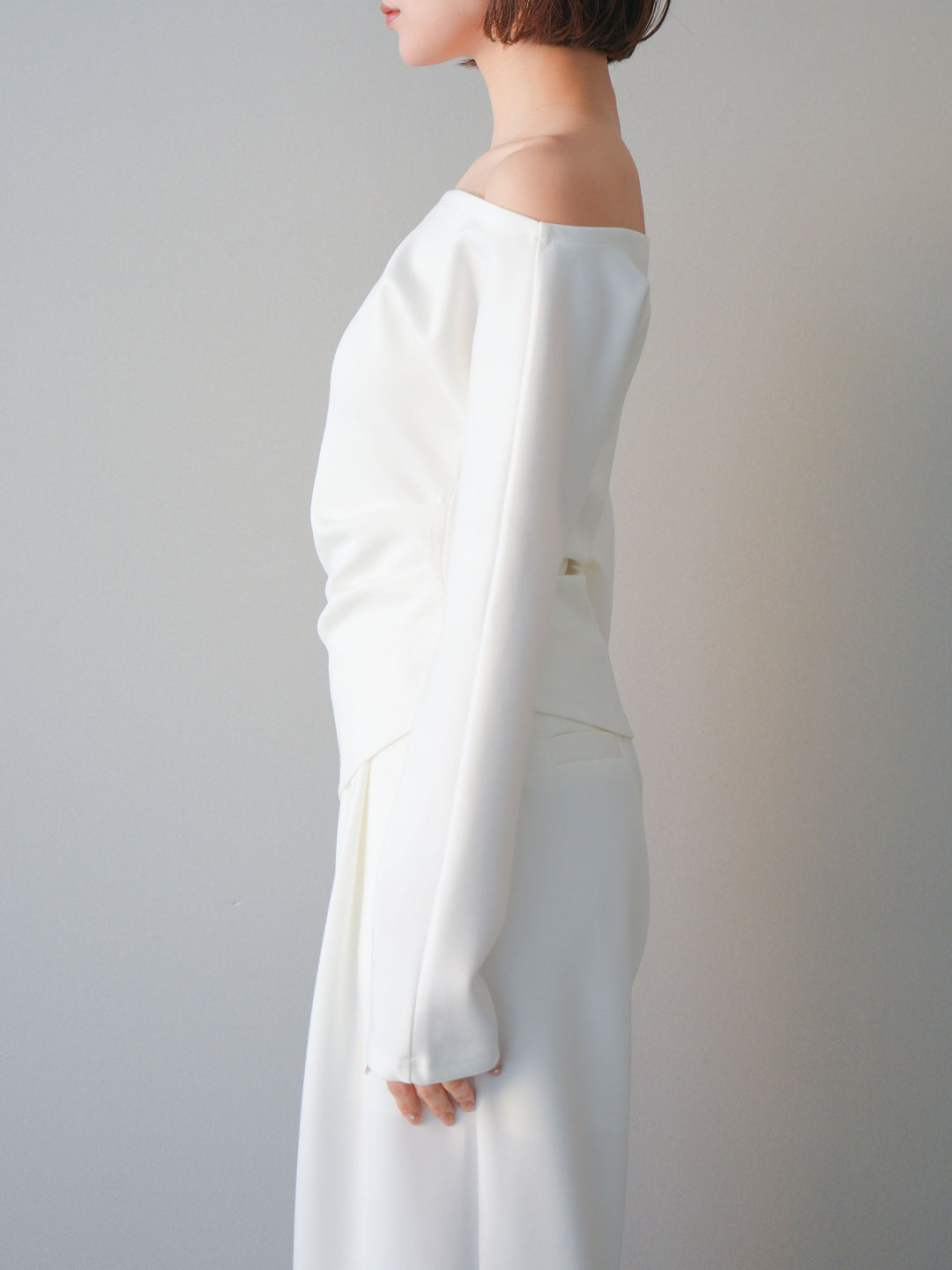 [SET]ライトポンチワンショルタックトップス＆パンツSETUP