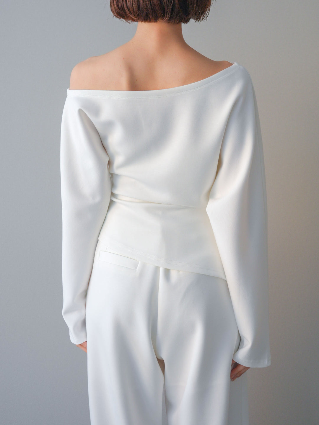 [SET]ライトポンチワンショルタックトップス＆パンツSETUP