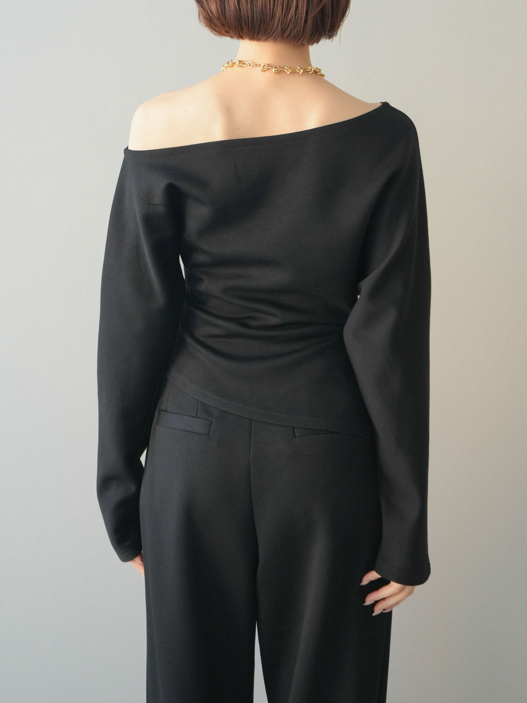 [SET]ライトポンチワンショルタックトップス＆パンツSETUP