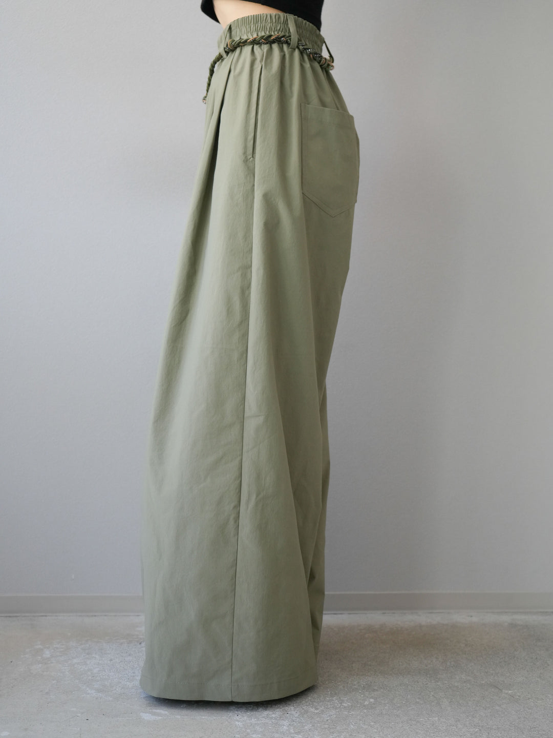 [SET]タックデザイントップス＆ビーズベルト付きパンツSET UP(2set)