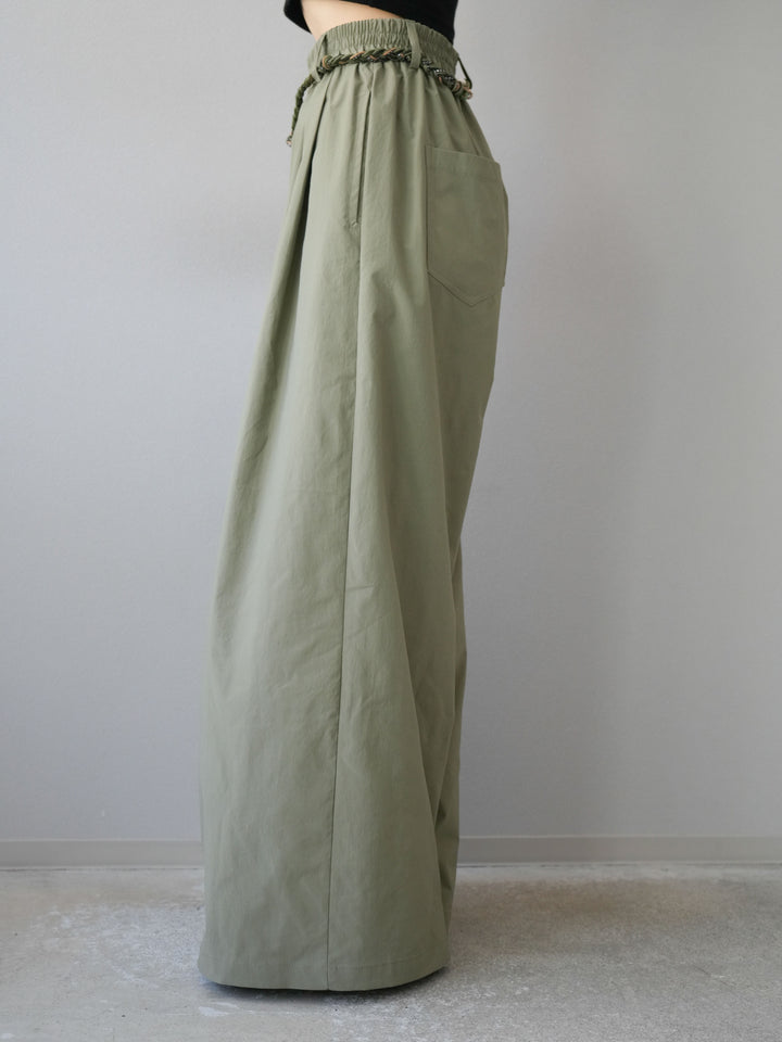 [SET]タックデザイントップス＆ビーズベルト付きパンツSET UP(2set)