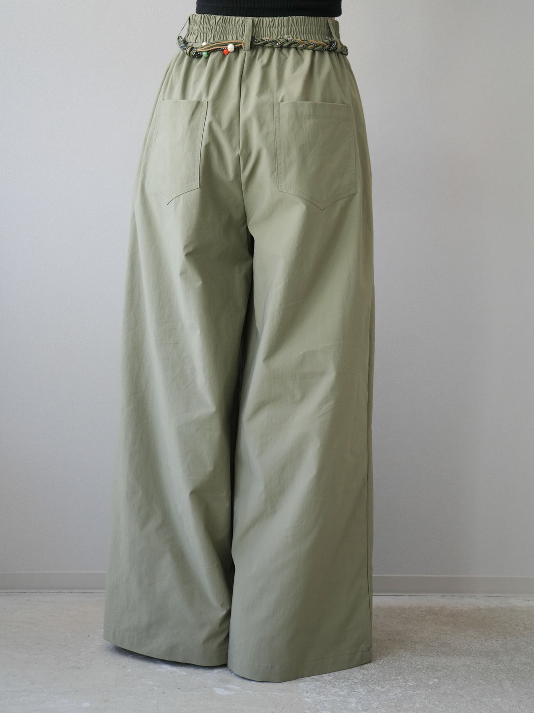 [SET]タックデザイントップス＆ビーズベルト付きパンツSET UP(2set)