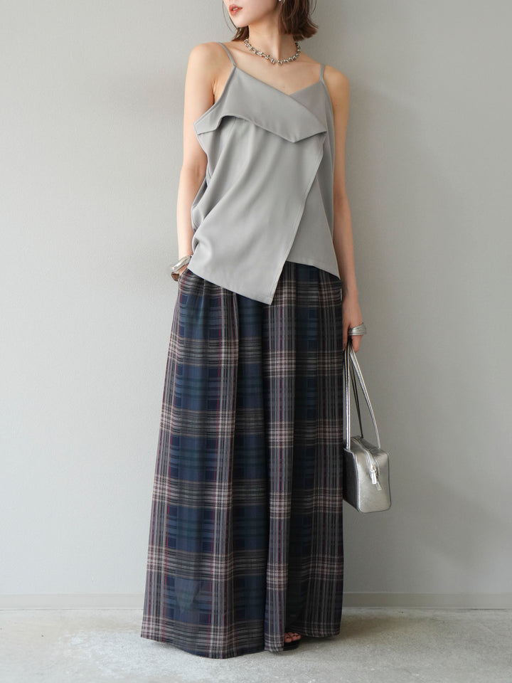 [予約]クロスデザインキャミソール/グレー