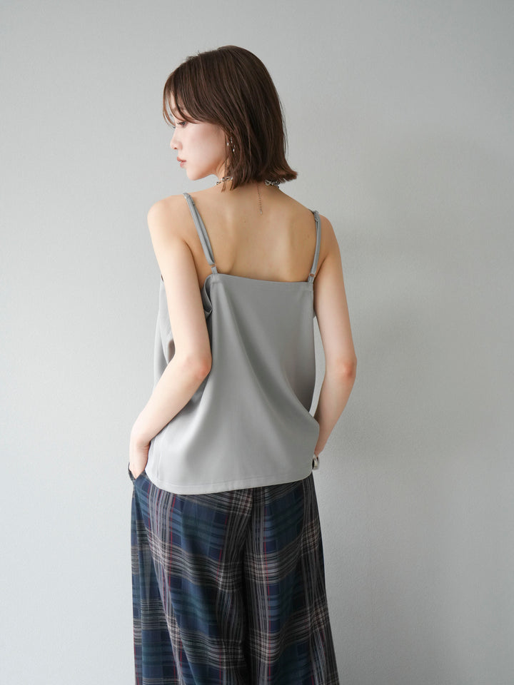 [予約]クロスデザインキャミソール/グレー