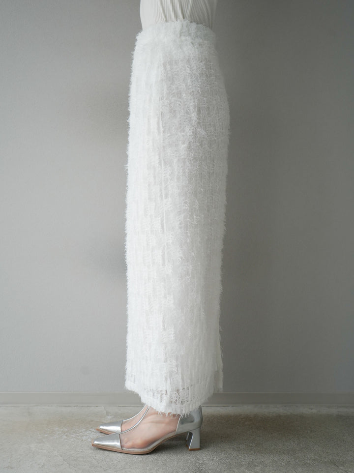 [予約]フリンジチュールスカート/オフ