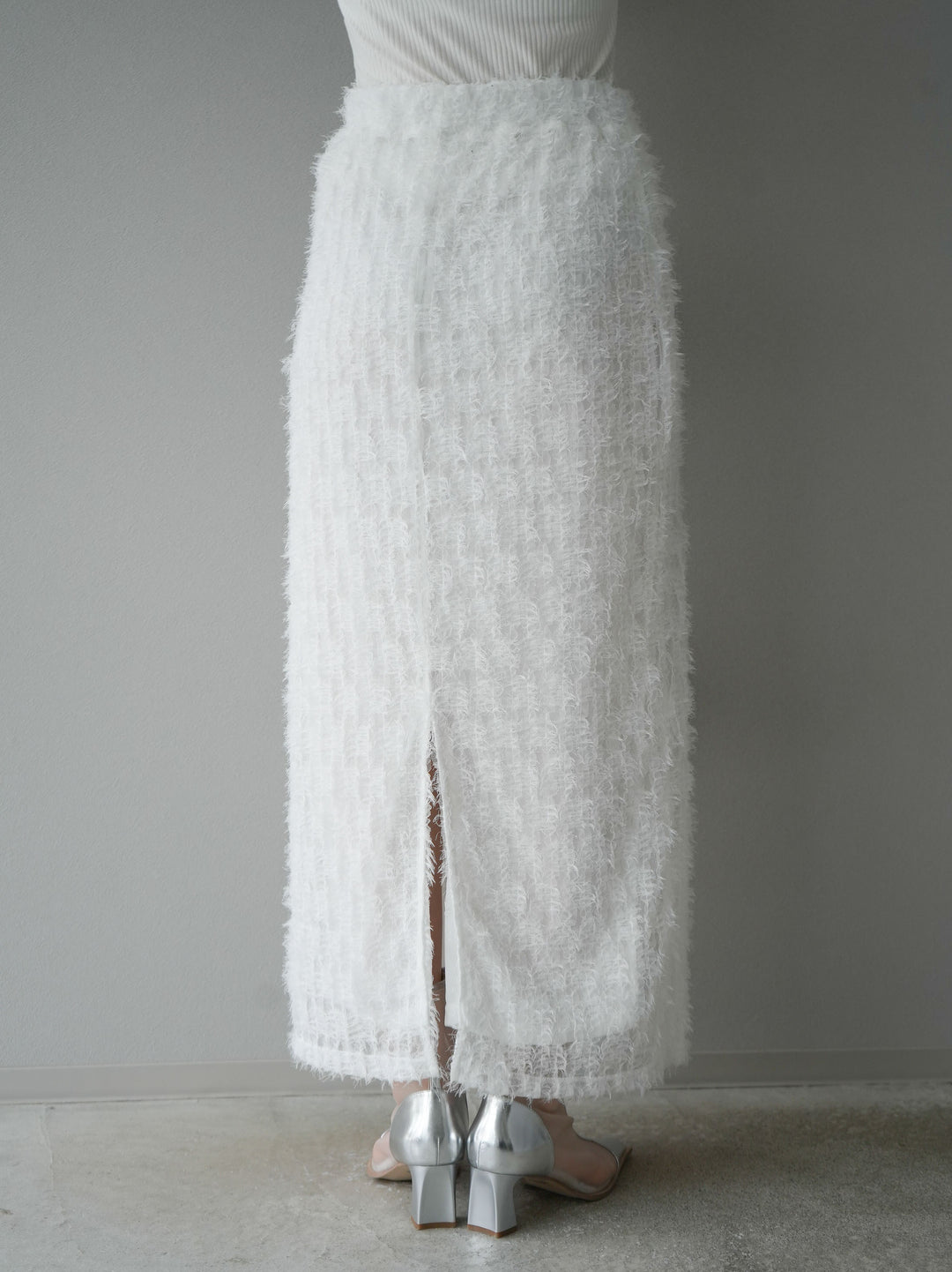 [予約]フリンジチュールスカート/オフ